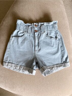Garage Paperbag Denim Shorts
